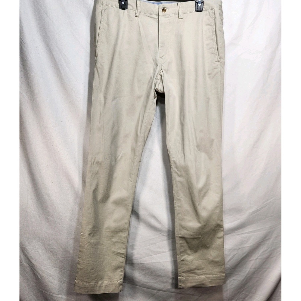 Polo‎ Ralph Lauren Stretch Slim Fit Mens Beige Khaki Chino Pants Size 34/34